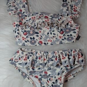 Gerber Kids Bikini Set with Floral Print